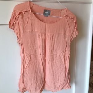 Maeve •Coral Short Sleeves Top